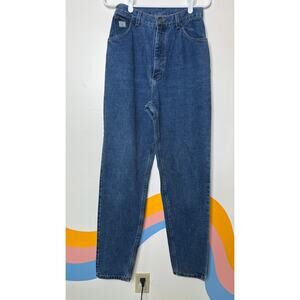 VTG Wrangler Mom Jeans Women's Size 12L Blue Denim High Waisted Medium Wash